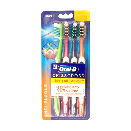 Oral-B Tooth Brush Crisscross Soft Buy 2 Get 2